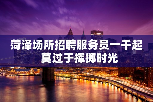 菏泽场所招聘服务员一千起  莫过于挥掷时光