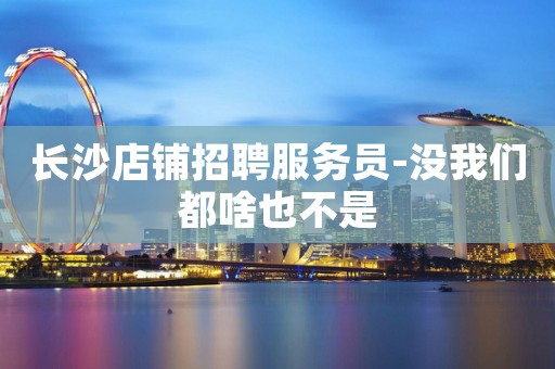 长沙店铺招聘服务员-没我们都啥也不是