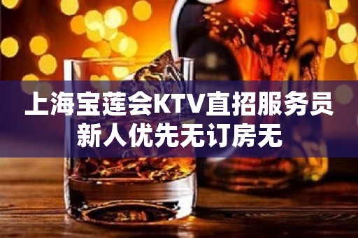 上海宝莲会KTV直招服务员新人优先无订房无