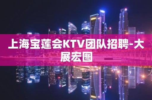 上海宝莲会KTV团队招聘-大展宏图