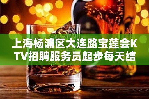 上海杨浦区大连路宝莲会KTV招聘服务员起步每天结