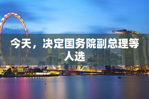 今天，决定国务院副总理等人选