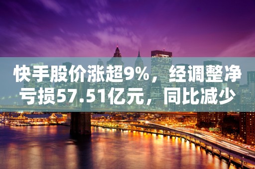 快手股价涨超9%，经调整净亏损57.51亿元，同比减少69.5%