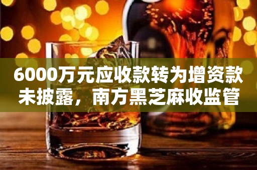 6000万元应收款转为增资款未披露，南方黑芝麻收监管函