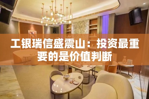 工银瑞信盛震山：投资最重要的是价值判断