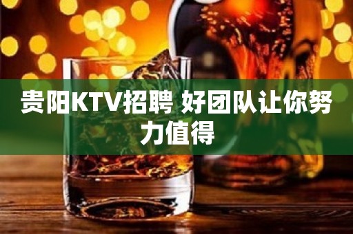贵阳KTV招聘 好团队让你努力值得