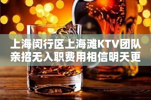 上海闵行区上海滩KTV团队亲招无入职费用相信明天更精彩