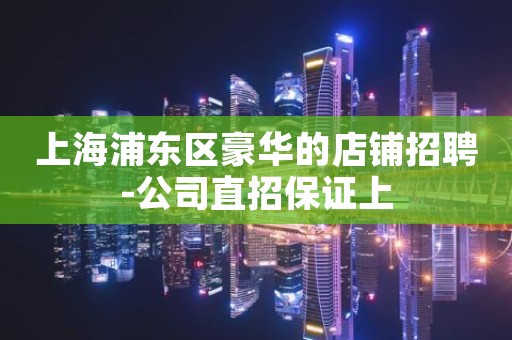上海浦东区豪华的店铺招聘-公司直招保证上
