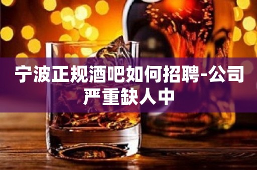 宁波正规酒吧如何招聘-公司严重缺人中