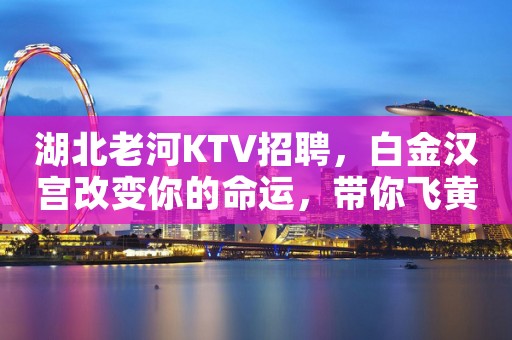 湖北老河KTV招聘，白金汉宫改变你的命运，带你飞黄腾达
