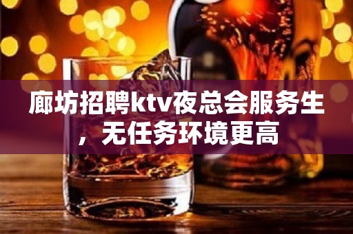 廊坊招聘ktv夜总会服务生，无任务环境更高