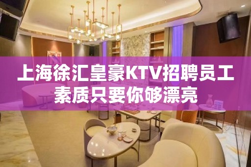 上海徐汇皇豪KTV招聘员工素质只要你够漂亮