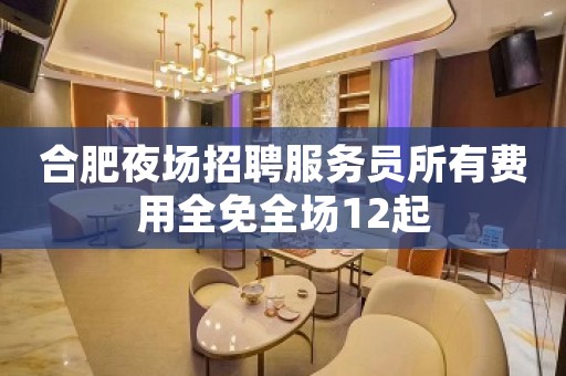 合肥夜场招聘服务员所有费用全免全场12起