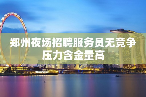 郑州夜场招聘服务员无竞争压力含金量高