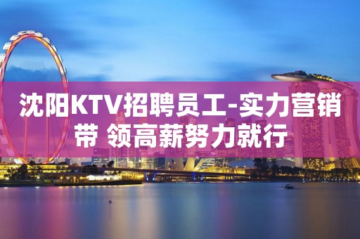 沈阳KTV招聘员工-实力营销带 领高薪努力就行
