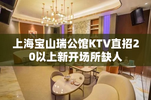 上海宝山瑞公馆KTV直招20以上新开场所缺人