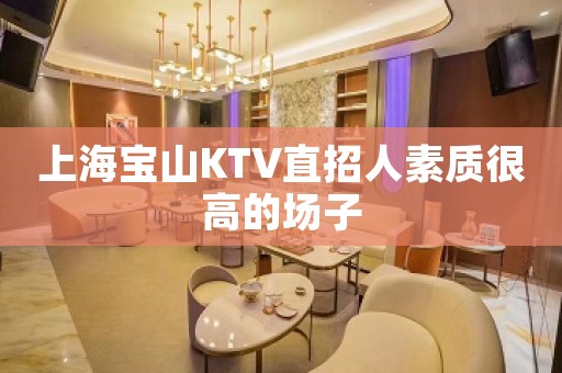 上海宝山KTV直招人素质很高的场子