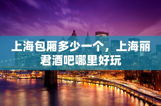 上海包厢多少一个，上海丽君酒吧哪里好玩