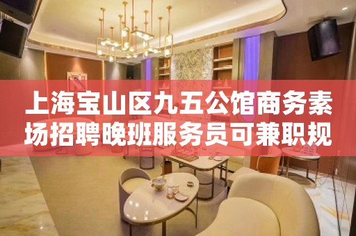 上海宝山区九五公馆商务素场招聘晚班服务员可兼职规矩少!