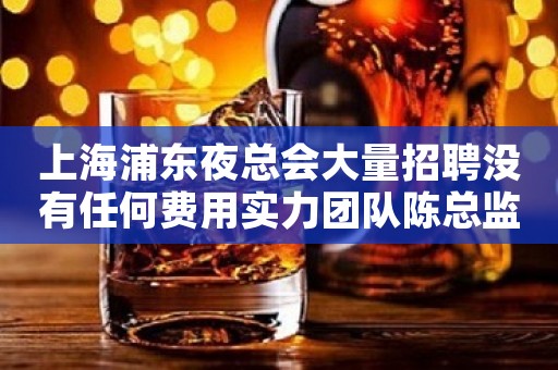 上海浦东夜总会大量招聘没有任何费用实力团队陈总监