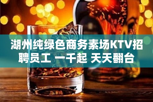湖州纯绿色商务素场KTV招聘员工 一千起 天天翻台