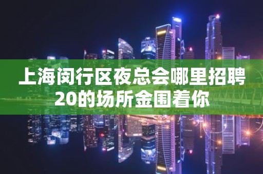上海闵行区夜总会哪里招聘20的场所金围着你