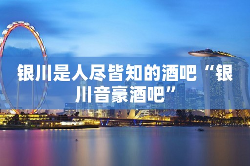 银川是人尽皆知的酒吧“银川音豪酒吧”