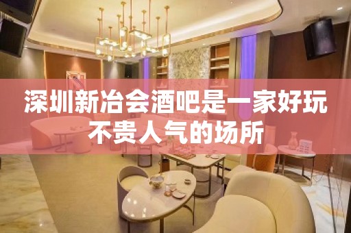 深圳新冶会酒吧是一家好玩不贵人气的场所
