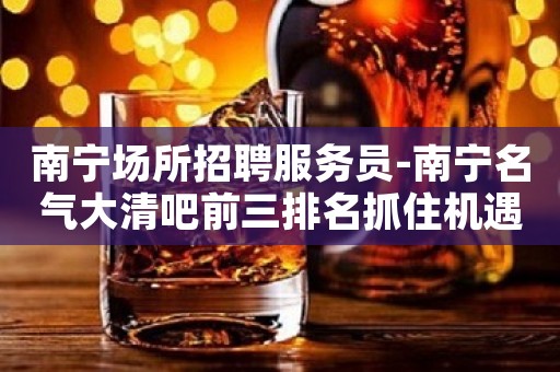 南宁场所招聘服务员-南宁名气大清吧前三排名抓住机遇朝夕不倦