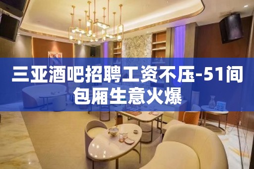 三亚酒吧招聘工资不压-51间包厢生意火爆