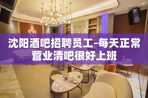 沈阳酒吧招聘员工-每天正常营业清吧很好上班