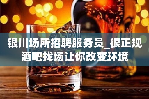 银川场所招聘服务员_很正规酒吧找场让你改变环境