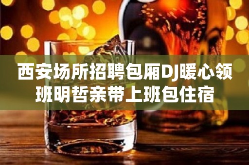 西安场所招聘包厢DJ暖心领班明哲亲带上班包住宿
