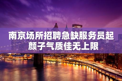 南京场所招聘急缺服务员起  颜子气质佳无上限