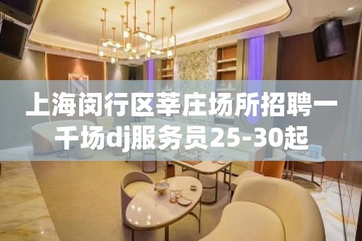 上海闵行区莘庄场所招聘一千场dj服务员25-30起