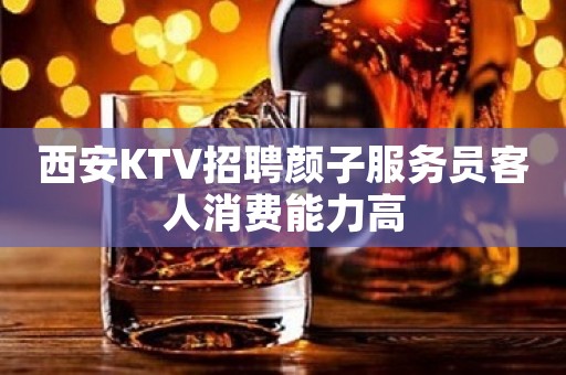 西安KTV招聘颜子服务员客人消费能力高
