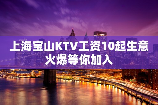 上海宝山KTV工资10起生意火爆等你加入