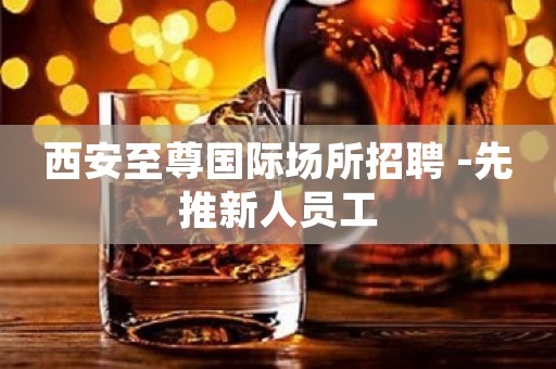 西安至尊国际场所招聘 -先推新人员工