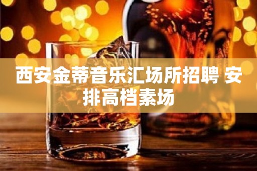西安金蒂音乐汇场所招聘 安排高档素场