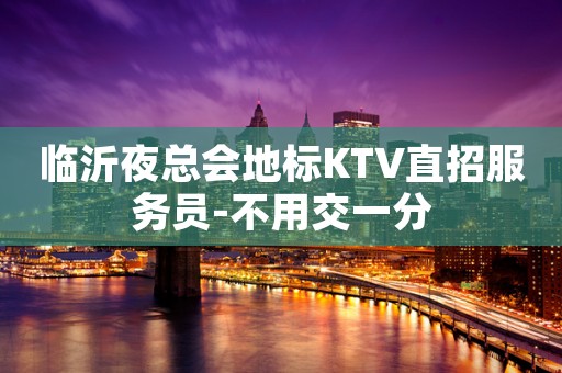临沂夜总会地标KTV直招服务员-不用交一分