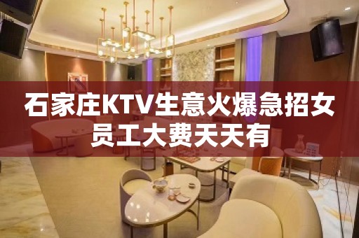 石家庄KTV生意火爆急招女员工大费天天有