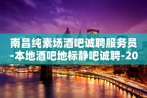 南昌纯素场酒吧诚聘服务员-本地酒吧地标静吧诚聘-20