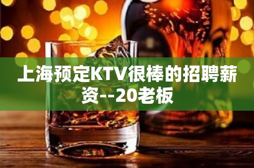 上海预定KTV很棒的招聘薪资--20老板