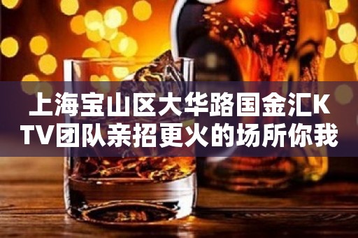 上海宝山区大华路国金汇KTV团队亲招更火的场所你我一起成功