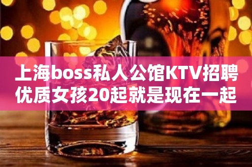 上海boss私人公馆KTV招聘优质女孩20起就是现在一起