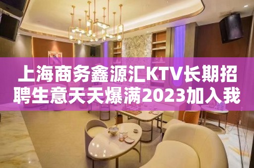 上海商务鑫源汇KTV长期招聘生意天天爆满2023加入我们