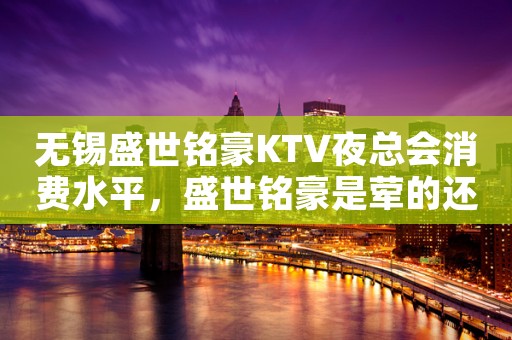 无锡盛世铭豪KTV夜总会消费水平，盛世铭豪是荤的还是素。