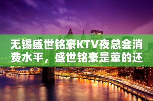 无锡盛世铭豪KTV夜总会消费水平，盛世铭豪是荤的还是素。