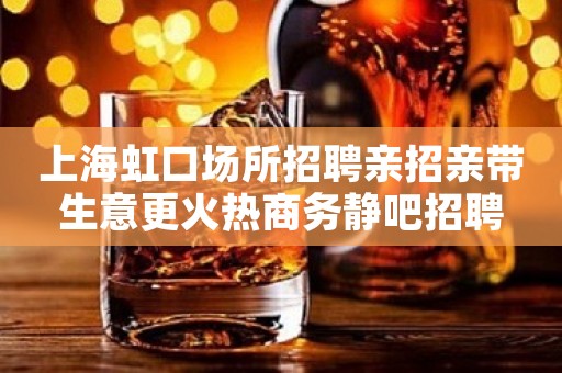 上海虹口场所招聘亲招亲带生意更火热商务静吧招聘