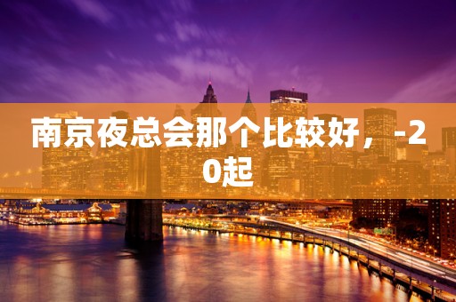 南京夜总会那个比较好，-20起